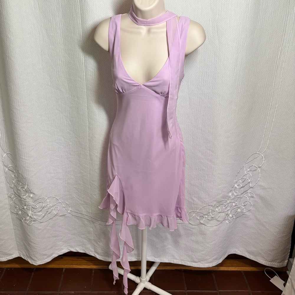 Princess Polly Pink Dress with Neck Scarf